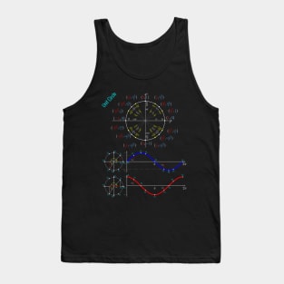 Unit Circle Trigonometry Pi for Nerdy Teacher Students Geek Tank Top